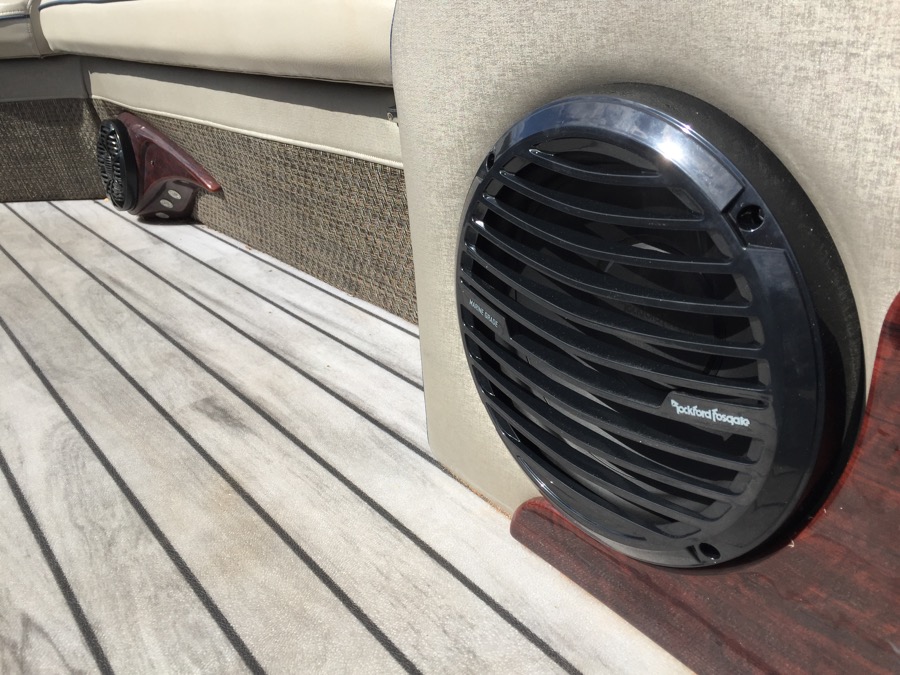 Pontoon Boat Audio System for Lake City Client